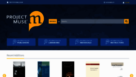 What Muse.jhu.edu website looked like in 2022 (2 years ago)