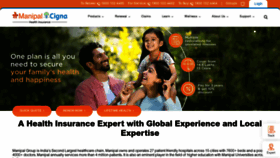 What Manipalcigna.com website looked like in 2022 (2 years ago)