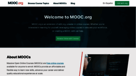 What Mooc.org website looked like in 2022 (2 years ago)
