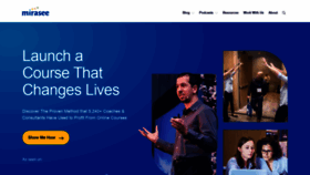 What Mirasee.com website looked like in 2022 (3 years ago)