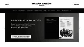 What Maddoxgallery.com website looked like in 2022 (2 years ago)
