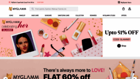 What Myglamm.com website looked like in 2022 (2 years ago)