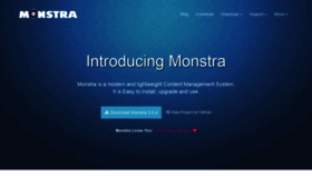 What Monstra.org website looked like in 2022 (3 years ago)