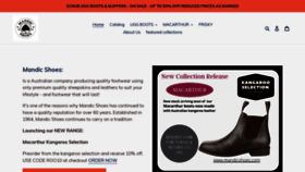 What Mandicshoes.com website looked like in 2022 (2 years ago)