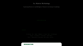 What Matrixmythology.com website looked like in 2022 (2 years ago)