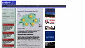 What Meteo.ch website looked like in 2022 (2 years ago)