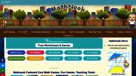 What Mathnook.com website looked like in 2022 (2 years ago)