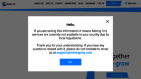 What Miningcity.com website looked like in 2022 (2 years ago)