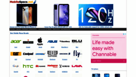 What Mobilespecs.net website looked like in 2022 (2 years ago)