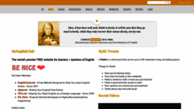 What Myenglishclub.com website looked like in 2022 (2 years ago)