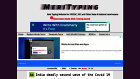 What Merityping.com website looked like in 2022 (2 years ago)