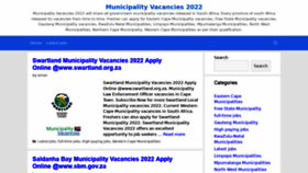 What Municipalityvacancies.co website looked like in 2022 (3 years ago)