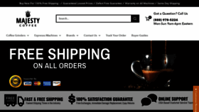 What Majestycoffee.com website looked like in 2022 (2 years ago)