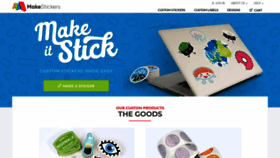 What Makestickers.com website looked like in 2022 (2 years ago)