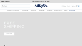 What Mikasa.com website looked like in 2022 (2 years ago)