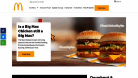 What Mcdonalds.co.za website looked like in 2022 (2 years ago)