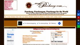 What Mypanchang.com website looked like in 2022 (2 years ago)