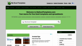 What Myexceltemplates.com website looked like in 2022 (2 years ago)