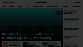 What Marketingweek.com website looked like in 2022 (2 years ago)
