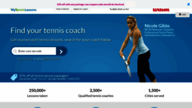 What Mytennislessons.com website looked like in 2022 (2 years ago)