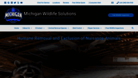 What Michiganwildlifesolutions.com website looked like in 2022 (2 years ago)