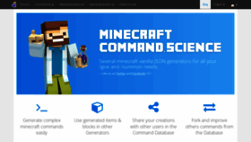 What Minecraftcommand.science website looked like in 2022 (2 years ago)