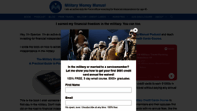 What Militarymoneymanual.com website looked like in 2022 (3 years ago)