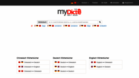 What Mydict.com website looked like in 2022 (2 years ago)
