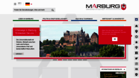 What Marburg.de website looked like in 2022 (2 years ago)