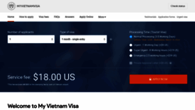 What Myvietnamvisa.com website looked like in 2022 (2 years ago)