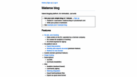 What Mataroa.blog website looked like in 2022 (2 years ago)