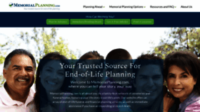 What Memorialplanning.com website looked like in 2022 (2 years ago)