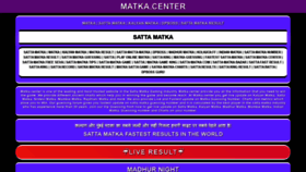 What Matka.center website looked like in 2022 (2 years ago)