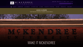 What Mckendree.edu website looked like in 2022 (2 years ago)