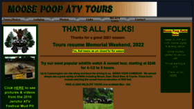 What Moosepooptours.com website looked like in 2022 (2 years ago)