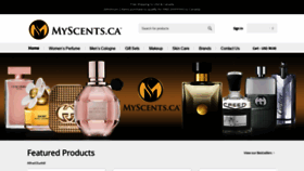 What Myscents.ca website looked like in 2022 (2 years ago)