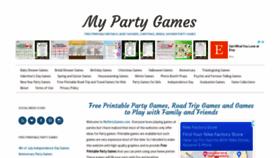 What Mypartygames.com website looked like in 2022 (2 years ago)
