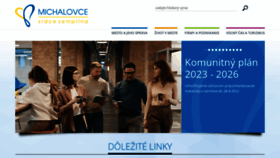What Michalovce.sk website looked like in 2022 (2 years ago)
