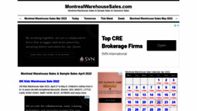 What Montrealwarehousesales.com website looked like in 2022 (2 years ago)