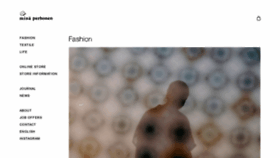 What Mina-perhonen.jp website looked like in 2022 (3 years ago)