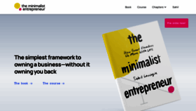 What Minimalistentrepreneur.com website looked like in 2022 (2 years ago)