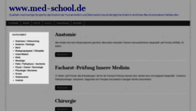 What Med-school.de website looked like in 2022 (2 years ago)