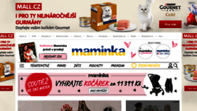 What Maminka.cz website looked like in 2022 (1 year ago)