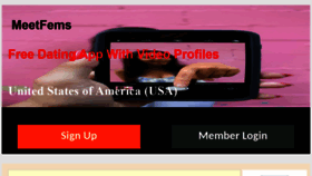 What Meetfems.com website looked like in 2022 (2 years ago)