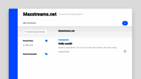 What Maxstreams.net website looked like in 2022 (2 years ago)
