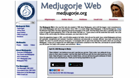 What Medjugorje.org website looked like in 2022 (1 year ago)