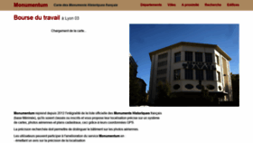 What Monumentum.fr website looked like in 2022 (1 year ago)