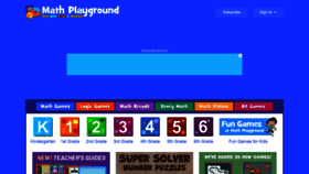 What Mathplayground.com website looked like in 2022 (1 year ago)