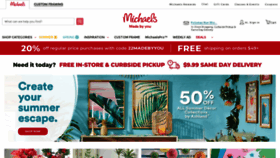 What Michaels.com website looked like in 2022 (3 years ago)