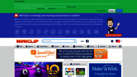 What Miniclip.com website looked like in 2022 (1 year ago)